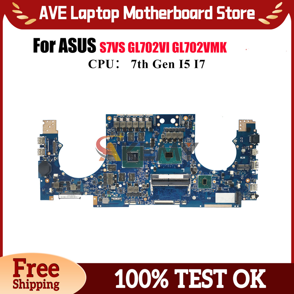GL702VI For ASUS ROG Strix GL702VI S7VI GL702V GTX1080-V8G Laptop Motherboard With I5 I7 CPU 100% te