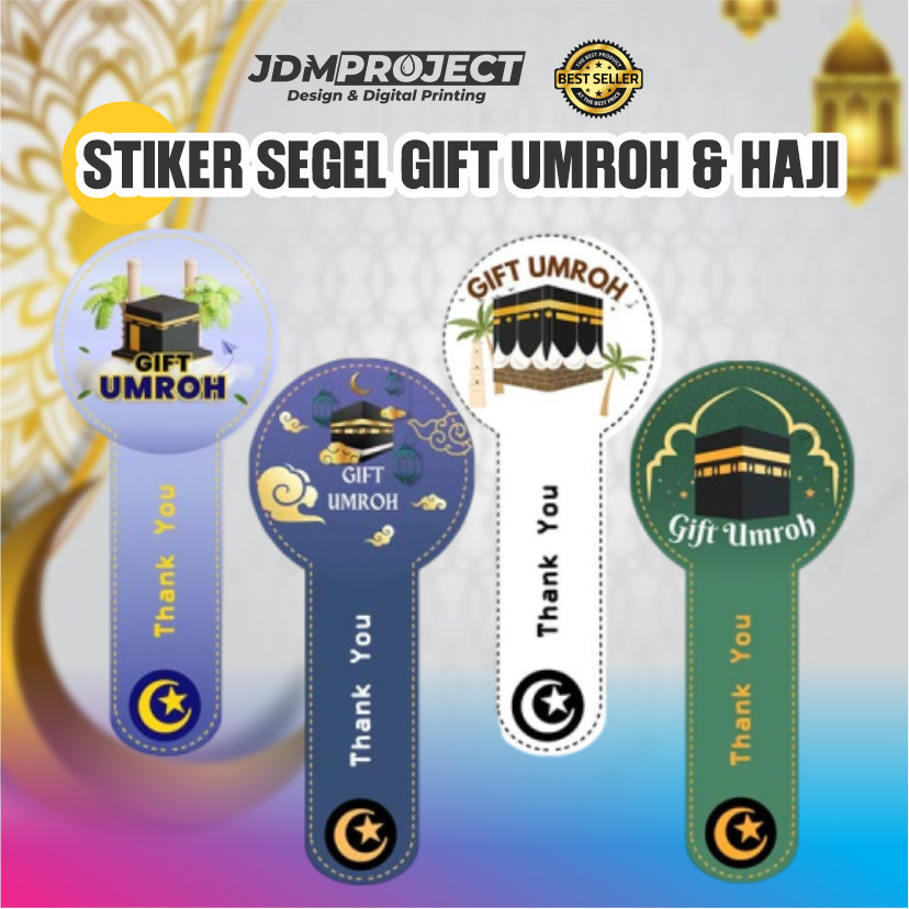 Stiker Segel Gift Umroh Stiker Kemasan Gift Umroh Gift Haji isi 50 pcs Murah