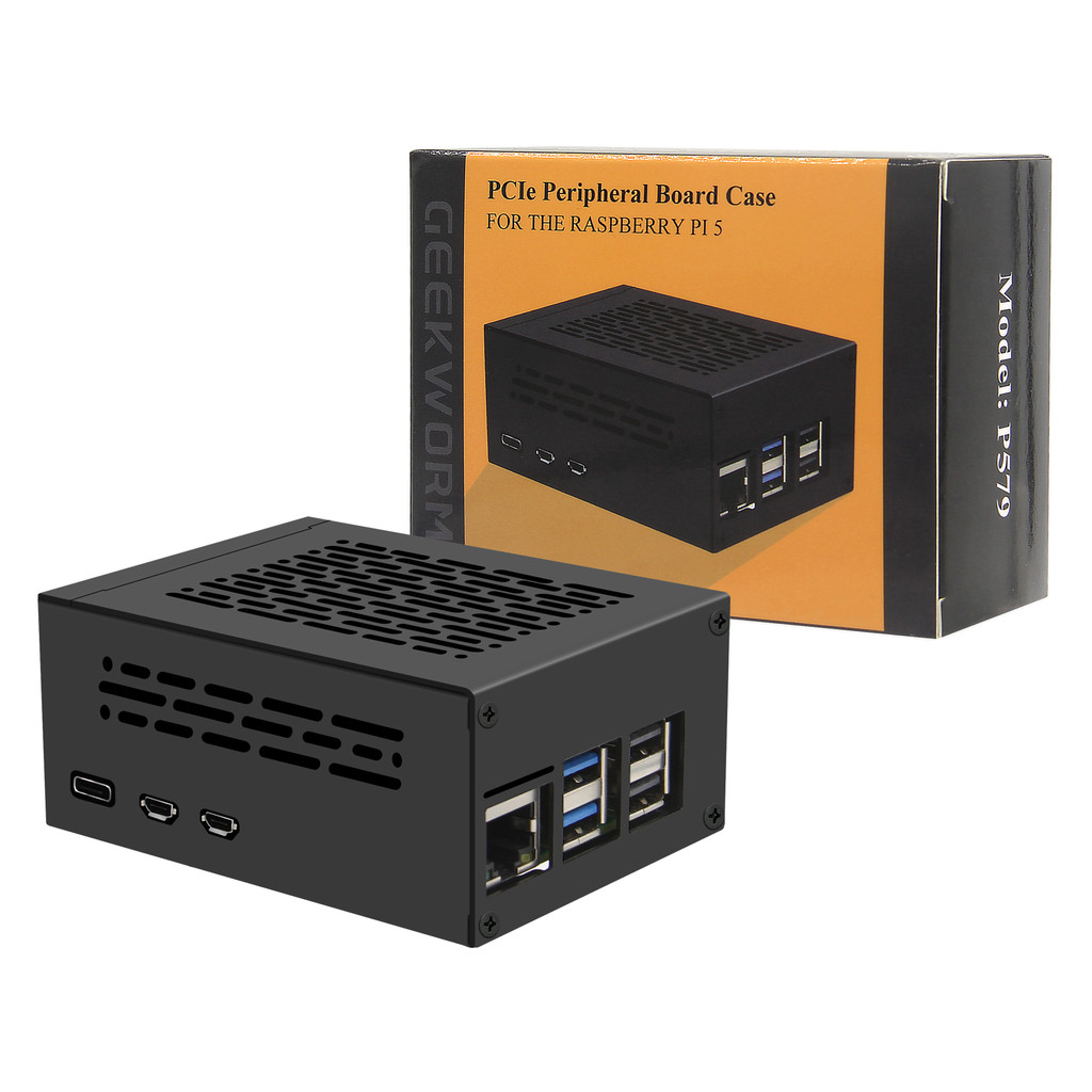 Raspberry Pi 5 Case (P579-V4) | Support PCIe M.2 NVMe SSD Shield Top X1001 / X1003 / X1000 / X1004 /