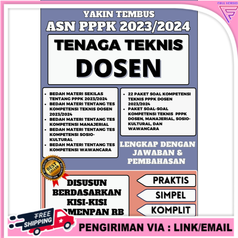 TESKU.ID YAKIN TEMBUS ASN PPPK 2023/2024 TENAGA TEKNIS DOSEN IDO259 BACA DESKRIPSI