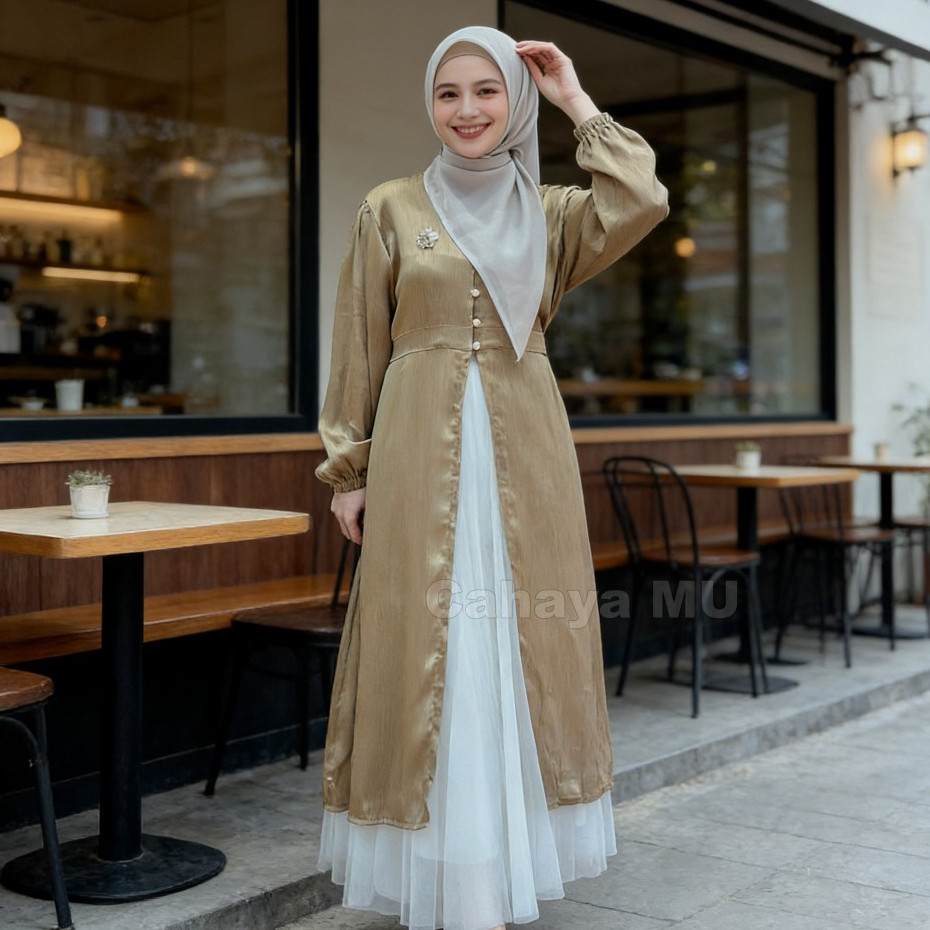 Tunik Silk Lebaran Mewah Elegan Terbaru