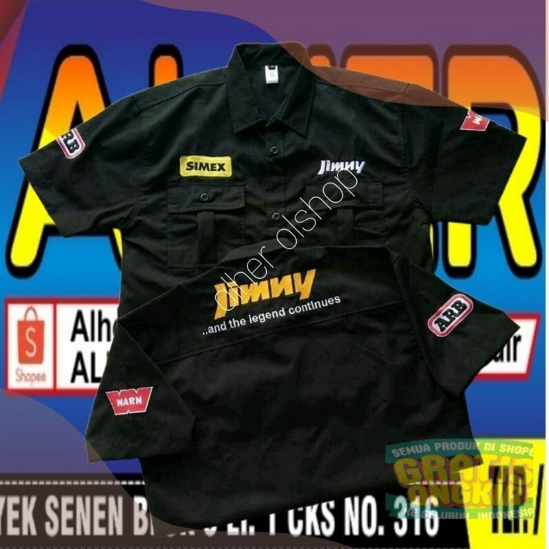 Kemeja Jimny baju Jimny kemeja simex baju simex kemeja ARB full bordir baju ARB kemeja warn baju war
