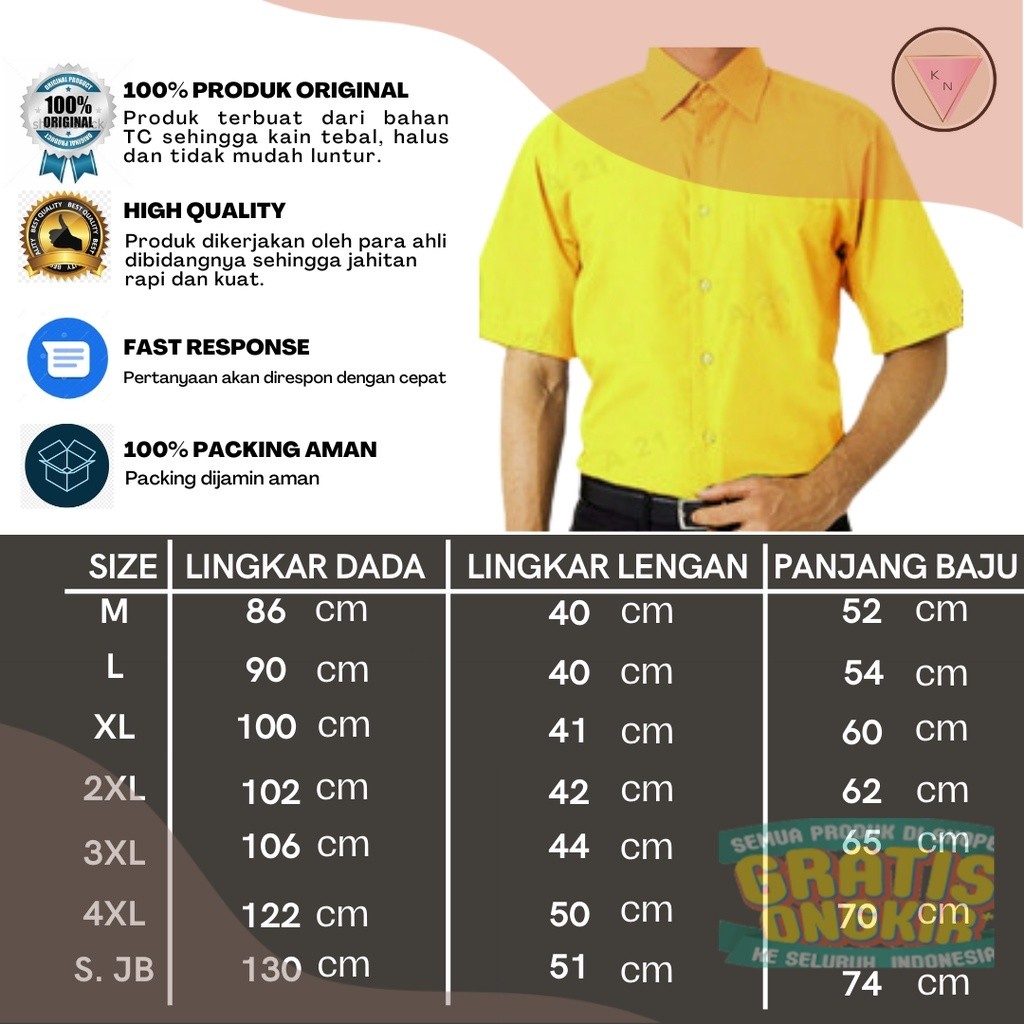 Baju Kuning Premium | Kemeja Kuning Premium | Kemeja Kerja | Kemeja Formal | Seragam | Khanifahpakai