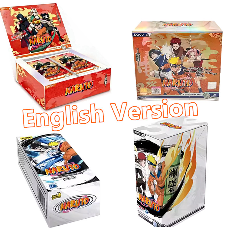 KAYOU Genuine Naruto T2W8 T4W6 English Version Anime Card Box Rare CR SP MR Collection Card Ninja Wo