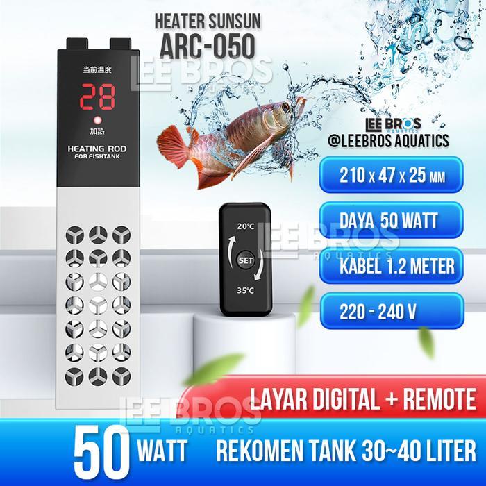 Smart Heater Aquarium SUN SUN / Pemanas Air Aquarium / Aquarium Heater / Hiter Akuarium / Pemanas Ai