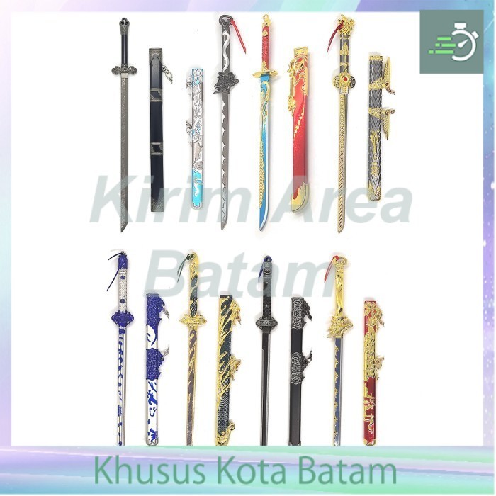 pajangan 22 cm pedang tradisional cina tang heng dao