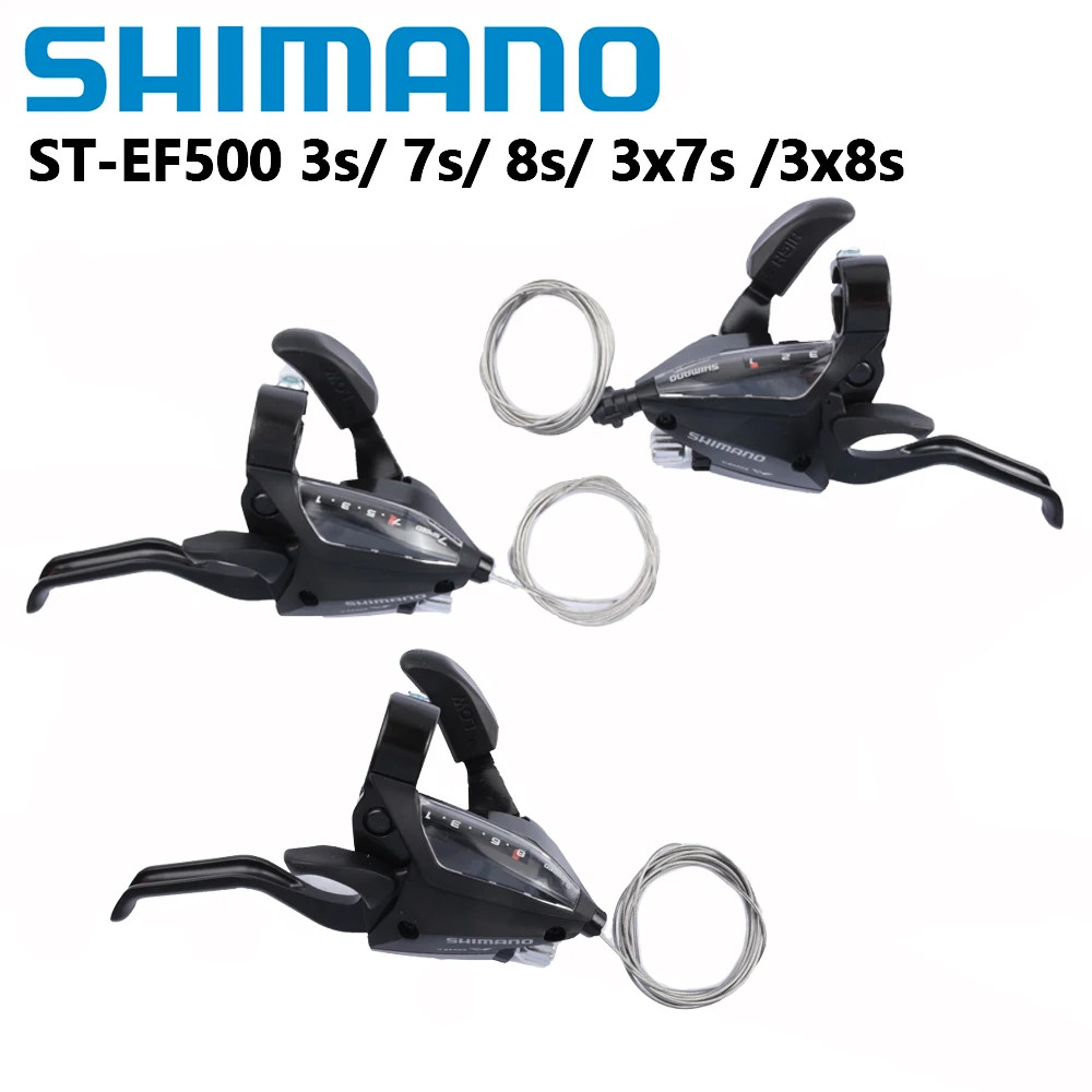 Tuas Rem Shimano ST-EF500 Shifter 3s 7s 8s EZ FIRE PLUS 21 kecepatan 24 kecepatan Dengan Jendela unt