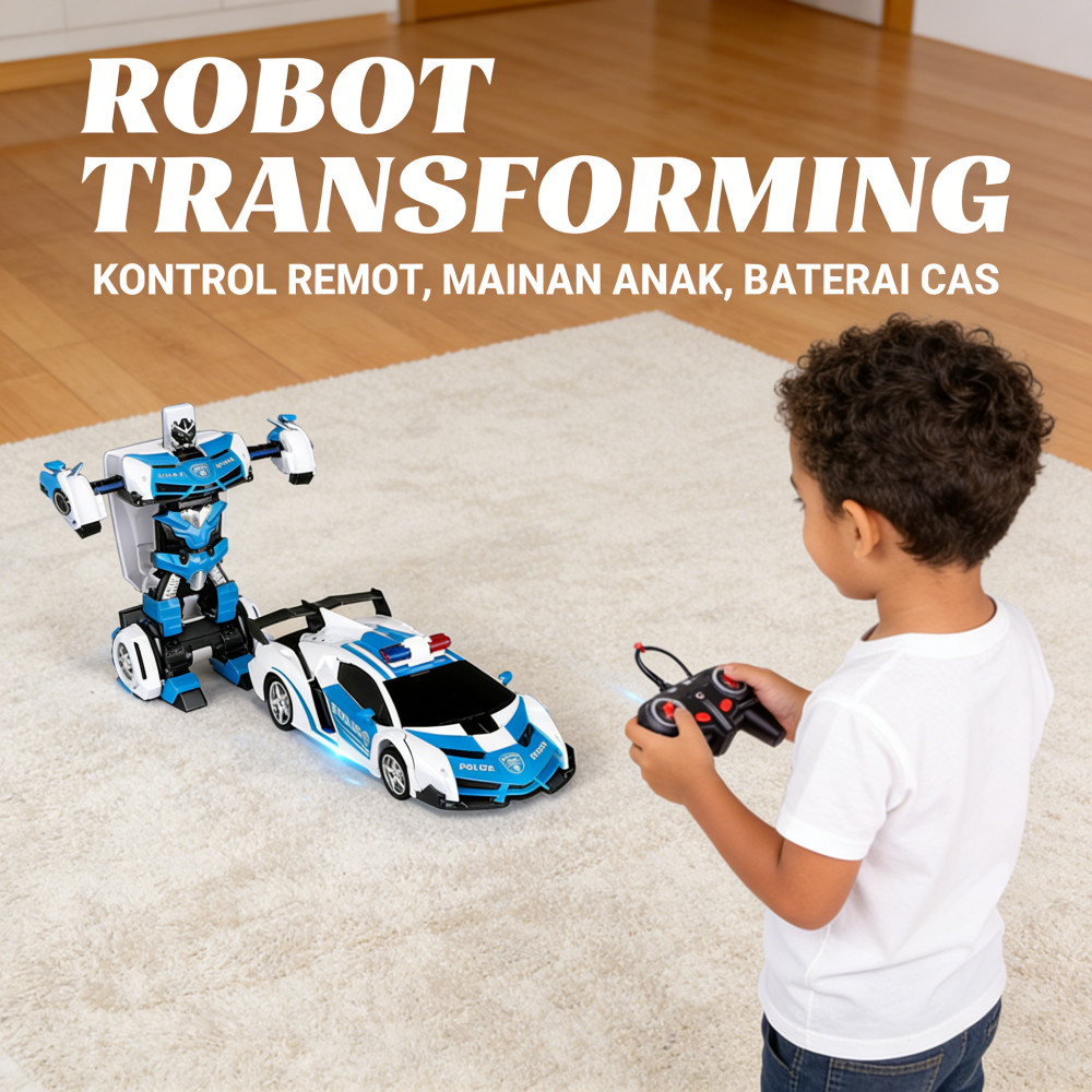 MOBIL ROBOT DEFORMATION AUTOBOT CAS REMOT KONTROL TRANSFORMING ROBOT MOBIL REMOT BATERAI ROBOT ROBOT