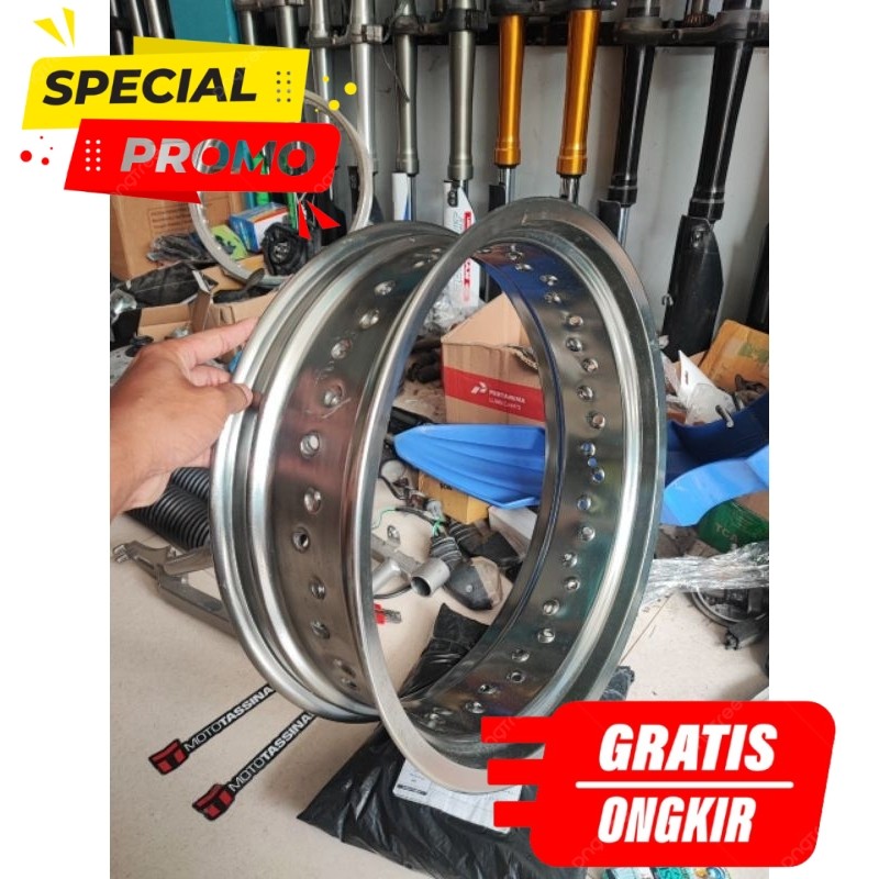 Velg TK Japan Original 6.00 x 17 Hole 40 Pelek Tapak Lebar untuk Harley Davidson