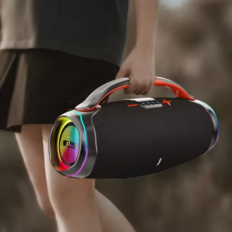 ZQS-X8 LED Super Speakers 100W Bass Wireless Portable Outdoor Bluetooth Speaker Handle Waterproof Ho