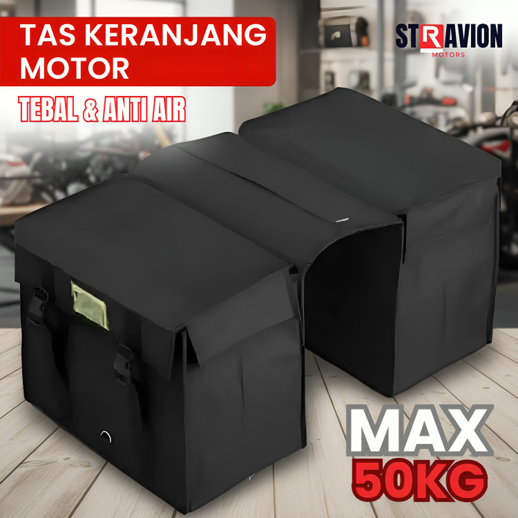 Tas Kurir Motor Tebal Anti Air Tas Obrok Motor Tas Samping Motor Belakang Side Bag Motor Tas Bronjon