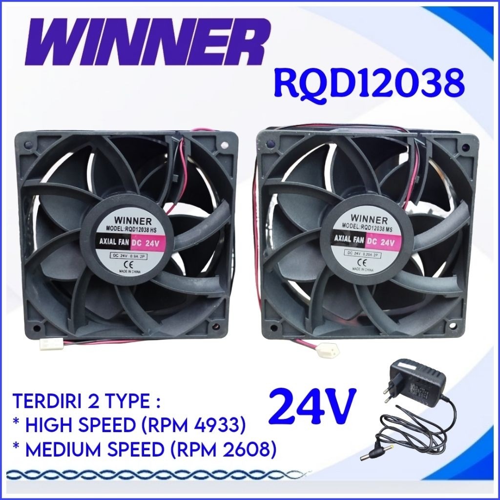 FAN DC - Cooling Fan DC - WINNER Fan DC 24V 12CM MEDIUM SPEED HIGH SPEED