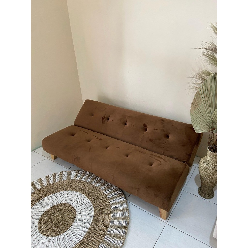 Sofa Bed Lipat - Sofa Minimalis - Sofa TV  - Type Pudan Yelvo Coklat Tua