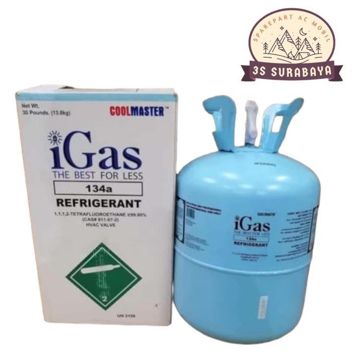 Freon Igas R134 R134 A Ac Mobil Ac Kulkas mantab  Preon Berat bersih 13.6 Kg