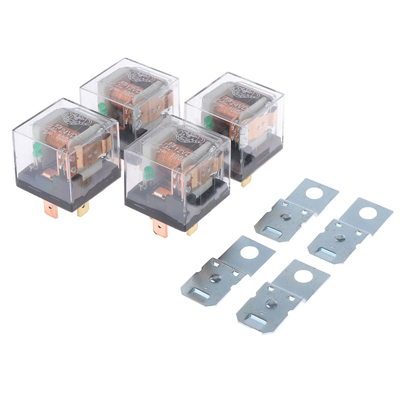 1pc Waterproof Automotive Relay 12V 100A 5Pin 4Pin SPDT Car Control Device Car Relays DC 24V High Ca