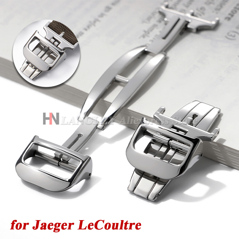 18mm Stainless Steel Watch Buckle Leather Rubber Watchband Deployment Clasp For JAEGER-LECOULTRE Wat