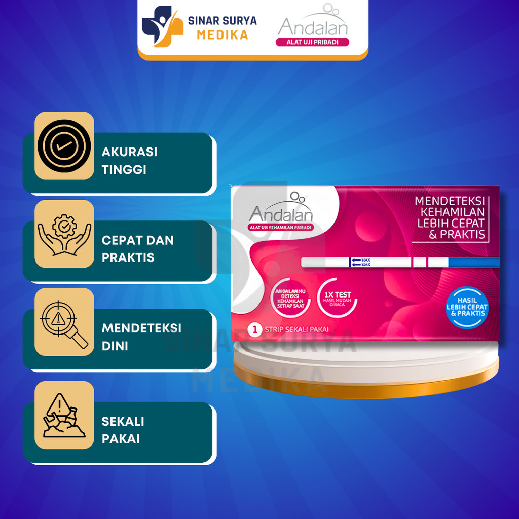 Tes Hamil Andalan strip "PCS" / TEST HAMIL ANDALAN / Strip Tes Kehamilan / TestPack - ANDALAN