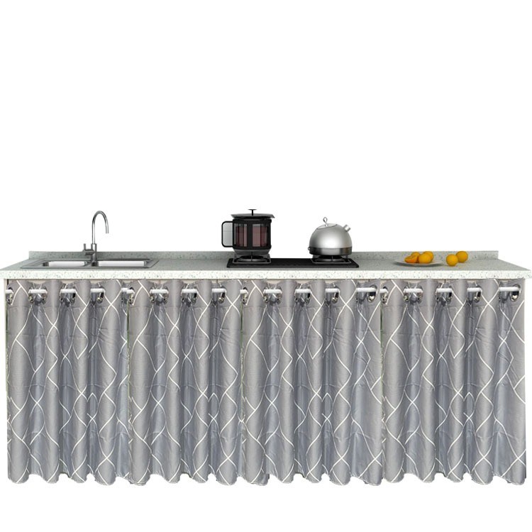 Gorden Kolong Dapur Smokring Minimalis Custom – Tirai Bawah Wastafel Anti Pudar Elegan