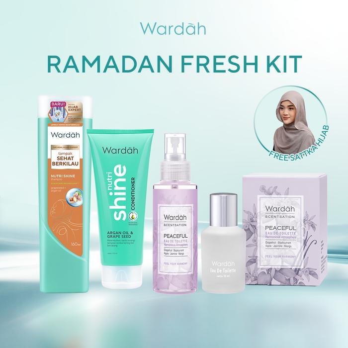 [RAMADAN FRESH KIT] Wardah Shampoo, Conditioner, Body Mist & Eau de Toilette FREE Sattka | Paket Per