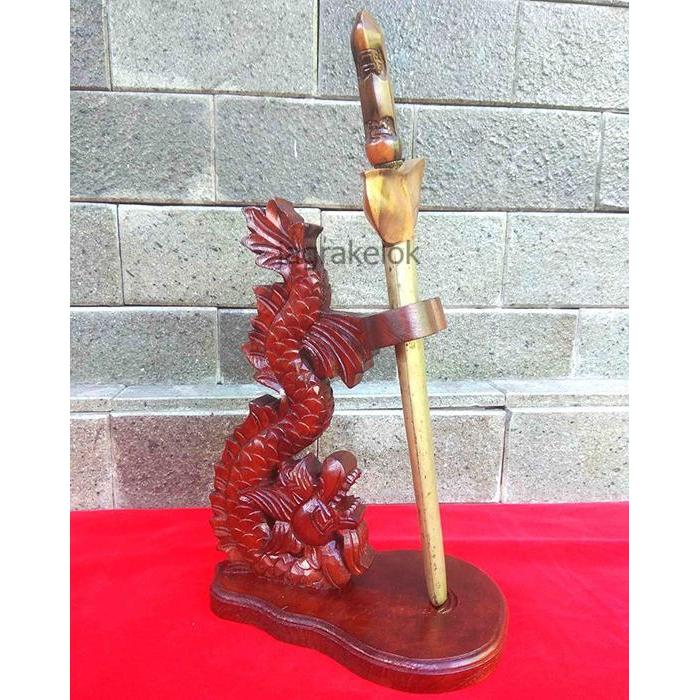 Jagrak Tempat Keris Patrem Kecil Kayu Jati Ukir Naga Estetika dan Awet Harga Rp 250.00 JK4565