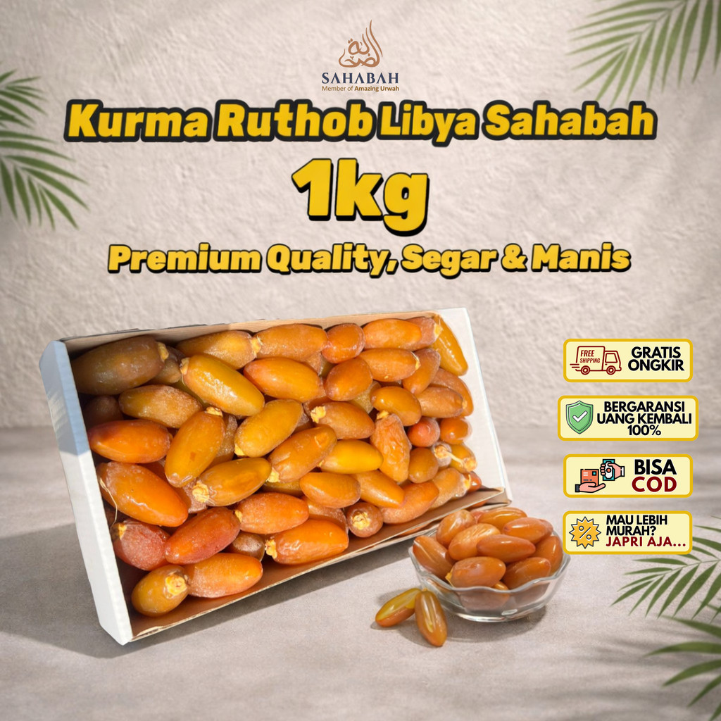 Kurma Ruthob Libya 1kg Fresh Kurma Muda Ruthab Libya Segar Bisa Untuk Promil Kurma Basah Rutob