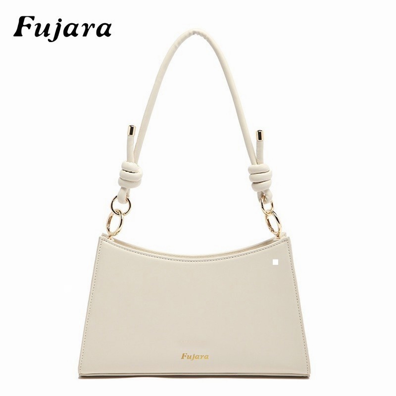 Tas Ketek Kulit Lembut – Selempang Wanita Baguette, Handle Pendek, Ringkas, Mewah, OOTD Chic