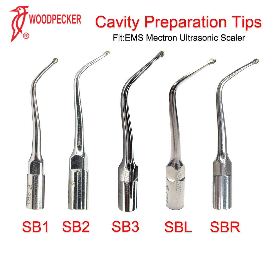 Tip Scaler Woodpecker untuk Peralatan Scaler Ultrasonik Gigi, Cocok untuk Persiapan Rongga, Sesuai d