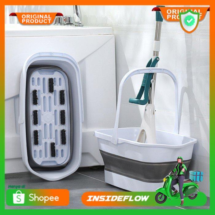 Ember Baskom Lipat Persegi Kotak Pel Lantai Laundry Besar Serbaguna
