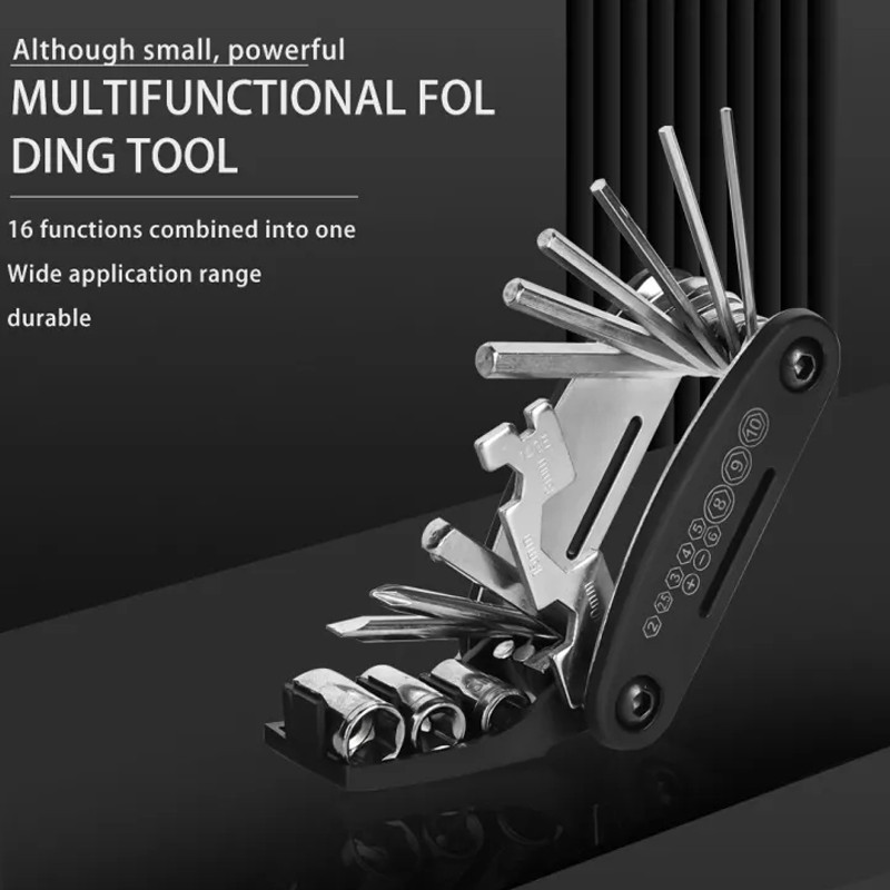 16 in 1 MTB Tools Road Bicycle Allen Wrench Pocket Tools Portable Bicycle Repair Tool set Multifunct