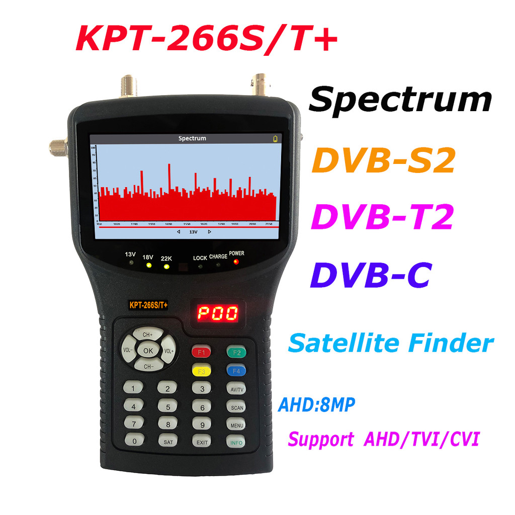Frequency spectrum analyzer DVB-S2/T2 Combo Satellite TV Finder Satellite Finder HD Satellite Receiv