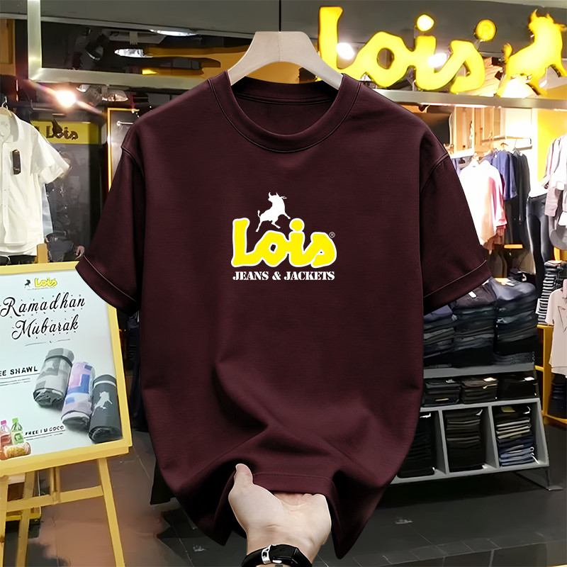 LOIS T-Shirt Original 100% – Kaos Pria Wanita Lengan Pendek Casual Print Trendy Oversize Premium