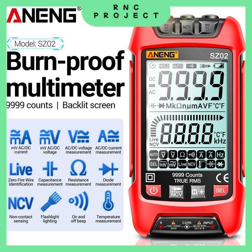 ANENG Digital Multimeter Multitester Voltage Tester Burn Proof - SZ02