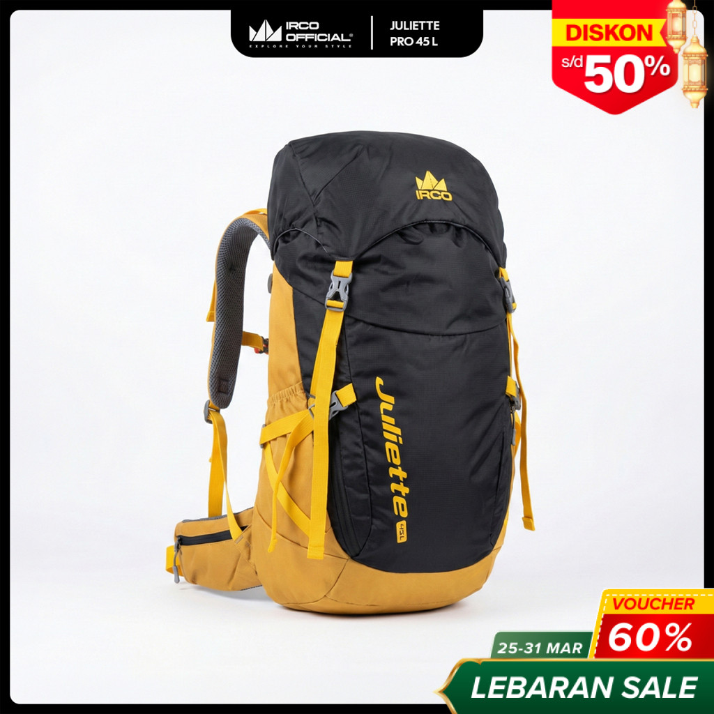 IRCO Juliet Carrier Ultralight 45 Liter Free Raincover - Tas Pendaki Gunung Ransel Camping Outdoor