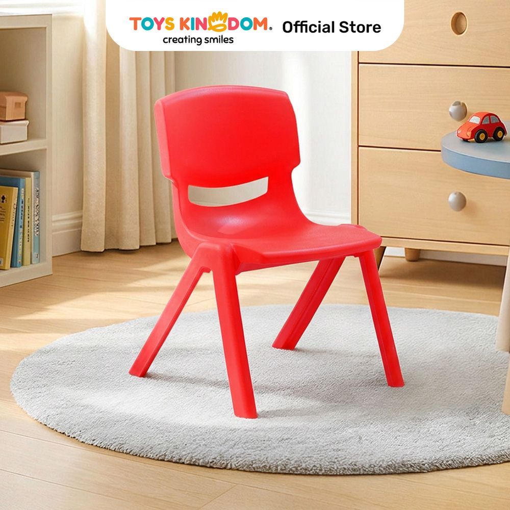 Toys Kingdom Paso Kursi Anak - Merah Tempat Duduk Anak Kids Chair Bangku Sandaran Plastik