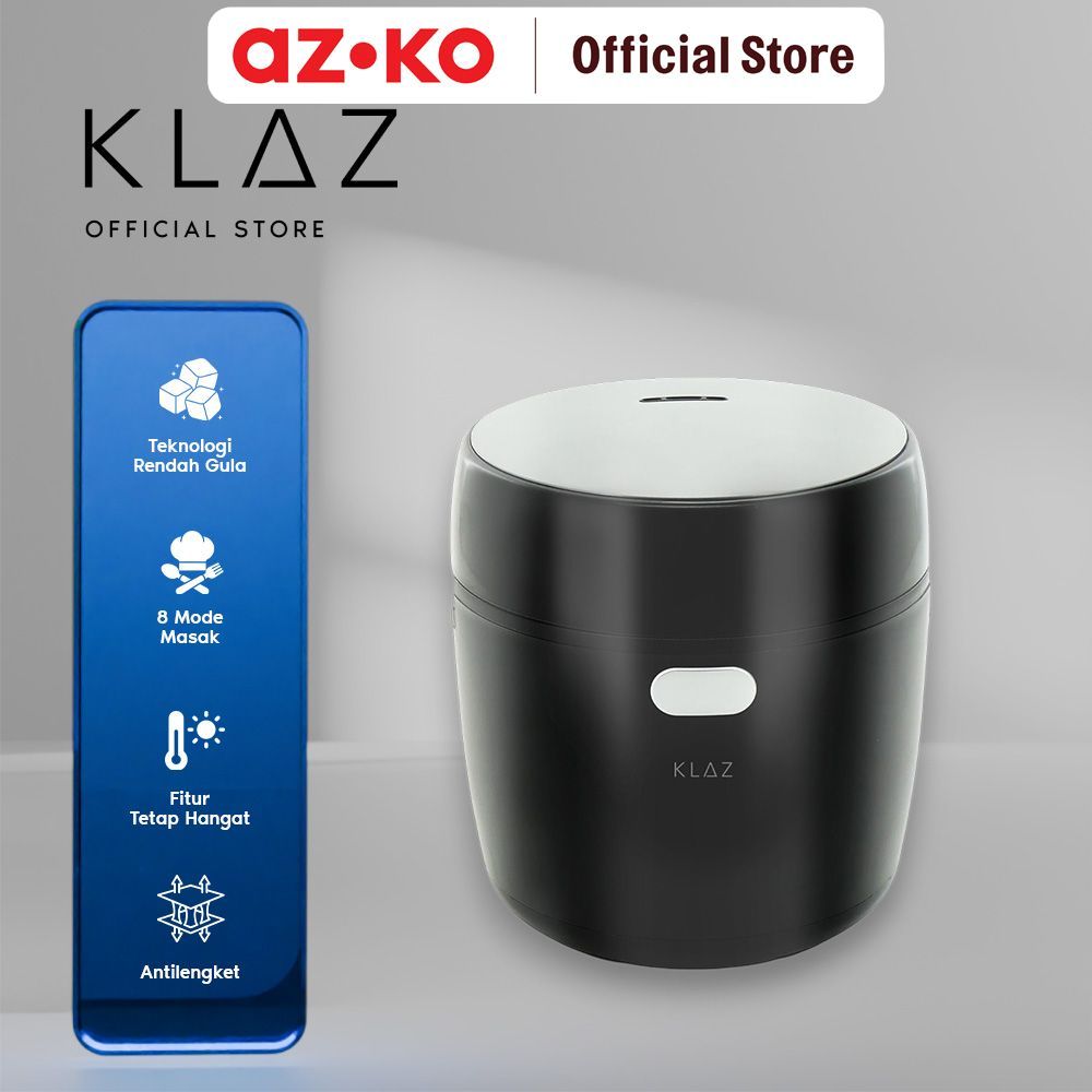 AZKO Klaz 600 ml Rice Cooker Digital Low Sugar - Hitam Magic Jar Magic Com Penanak Nasi Alat Masak B