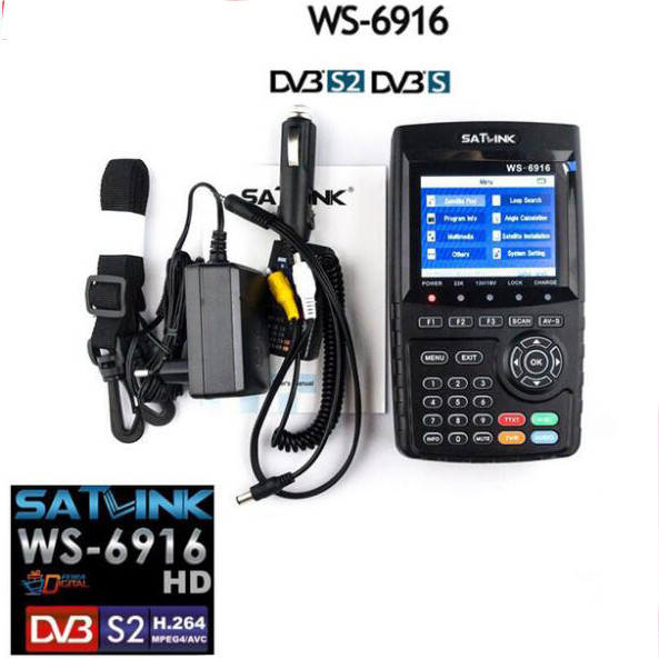 Satlink WS-6916 Satfinder DVB-S2 gital Satellite Finder meter MPEG-2/MPEG-4 WS 6916 Full HD vs gtmea