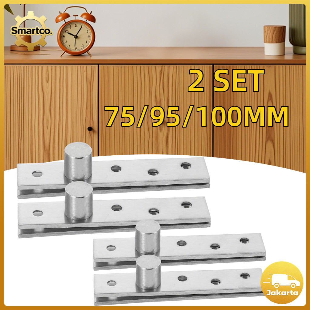 2 Set Engsel Pivot Pintu/ Engsel Pivot Tanam Jendela / Engsel Tanam Putar/Engsel Pivot Stainless/Eng