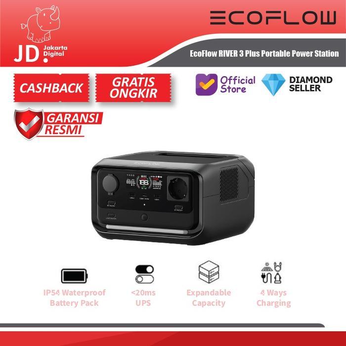 EcoFlow RIVER 3 Max Plus Portable Power Station 858Wh 600W Professional UPS - RIVER 3 PLUS