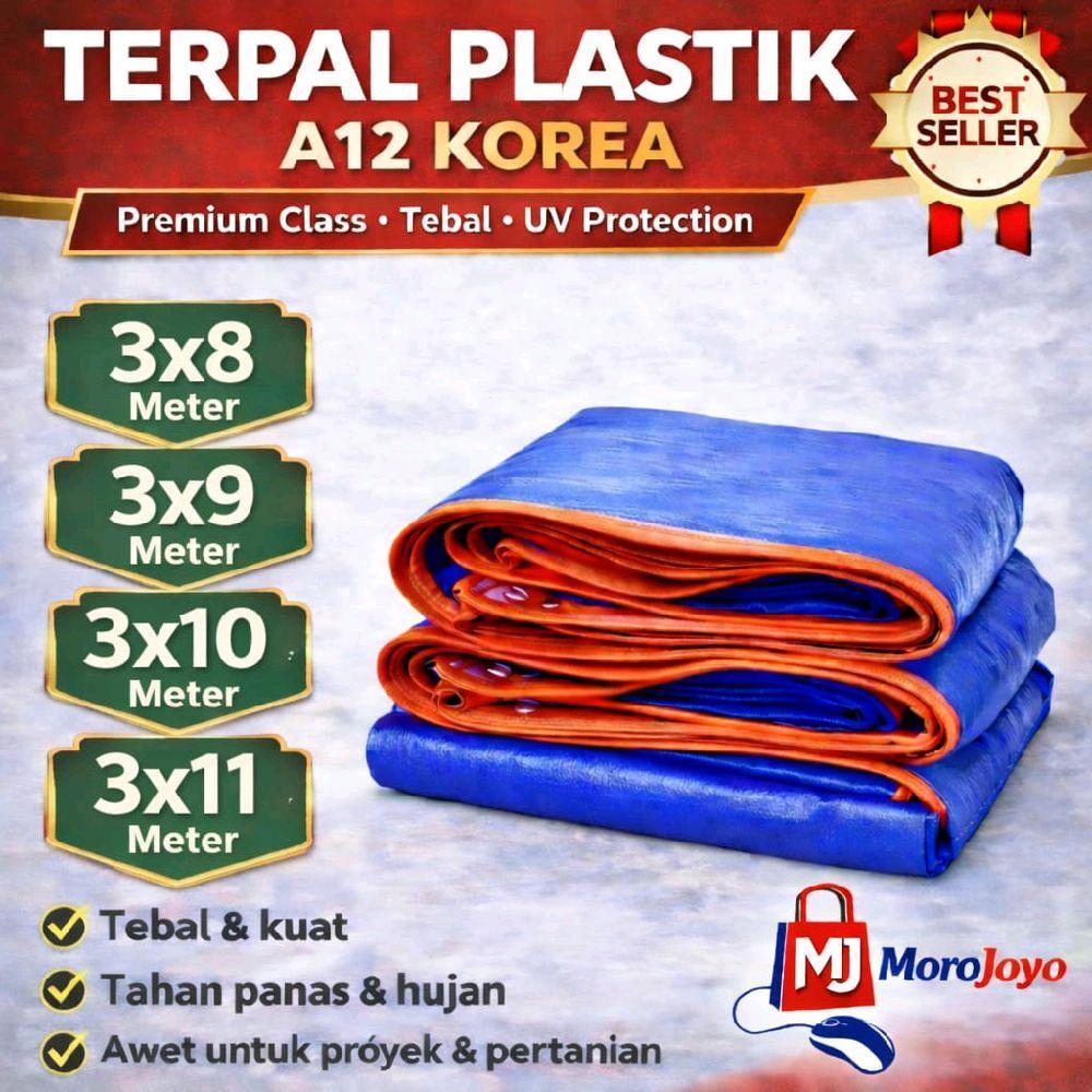 Terpal Korea A12 Biru Oren 3x8 3x9 3x10 3x11 3x12 3x13 3x14 3x15 terpal tenda terpal plastik terpal 