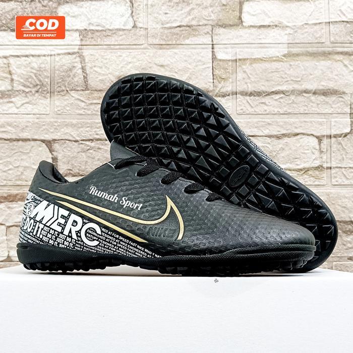 Da Mi  -  Sepatu Futsal Anak Nike Mercurial Kualitas Grad Ori - HITAM GOLD, 34  Terlaris Tbk