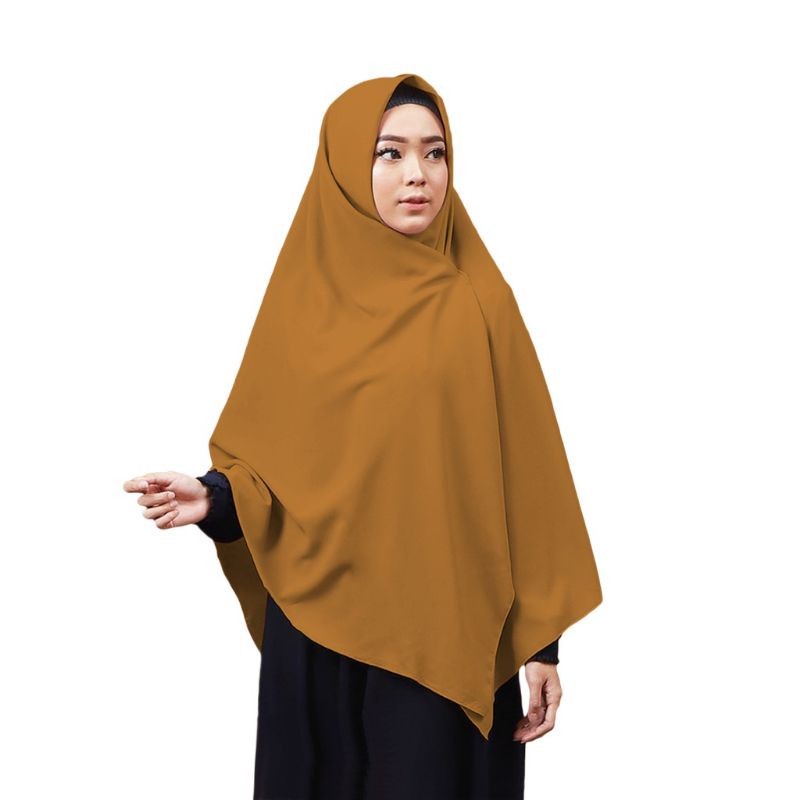 jilbab wolfis 130x130/wolfis 130x130/segi empat wolfis jumbo warna mustard/kerudung wolfis130x130 wa