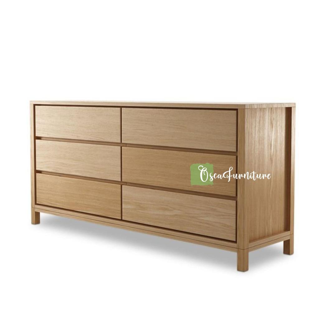 meja buffet minimalis credenza kayu jati
