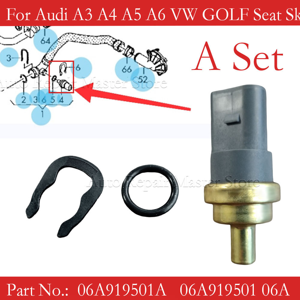 Sensor Suhu Cairan Pendingin Mesin Untuk Audi VW Seat Skoda Sender Switch 06A919501 06A 919 501A 06A