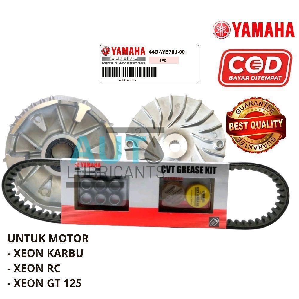 PAKET CVT VANBELT SET KIT RUMAH ROLLER KIPAS RUMAH ROLLER XEON KARBU XEON RC XEON GT 125 44D ASLI MO
