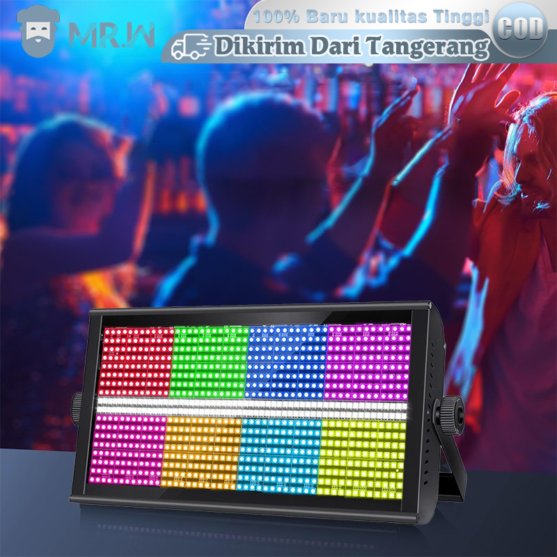 Lampu Strobo Disco LED RGB Full Color 1000W Untuk Panggung Musik Wedding Dan Event Khusus