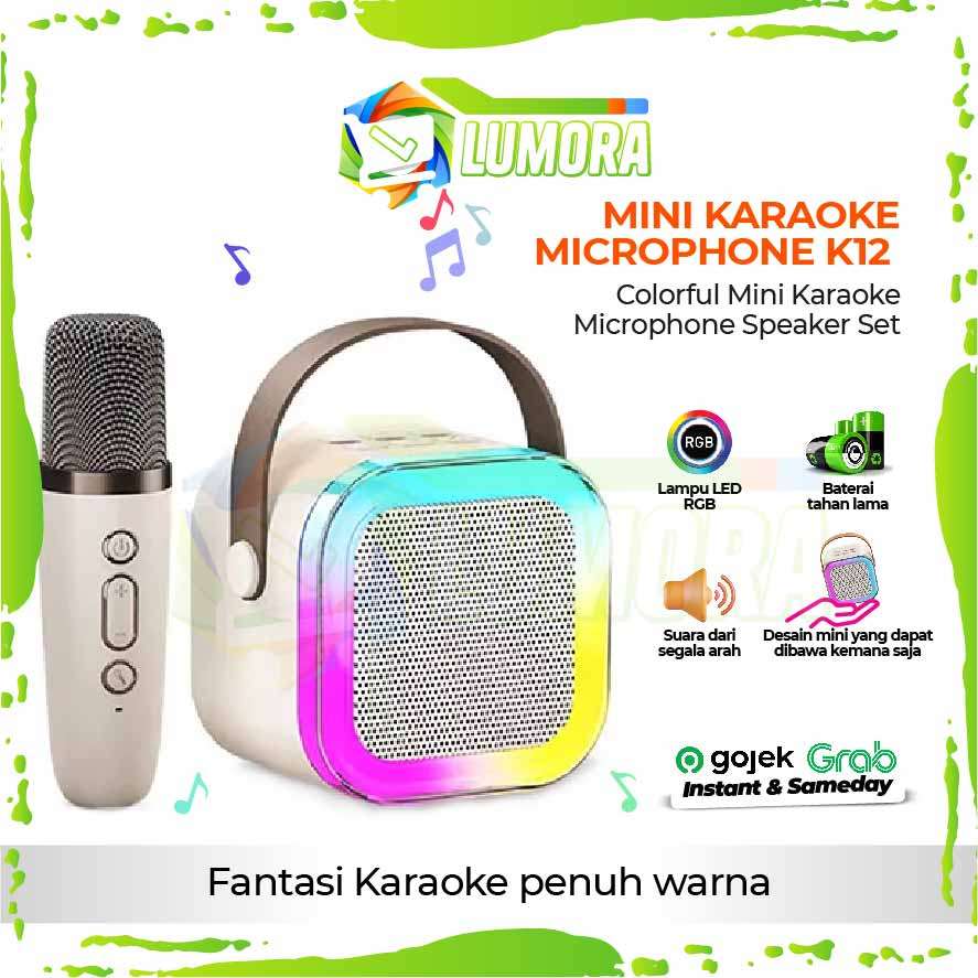 MINI KARAOKE K12 Colorful Mini Karaoke Microphone Speaker Set