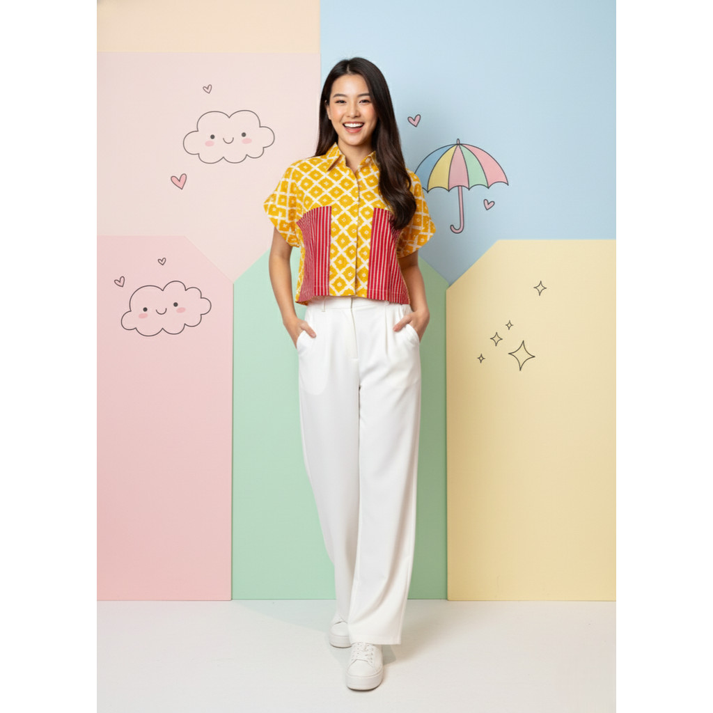 Batik ENOM - Blouse Clara - Baju Batik Wanita Modern