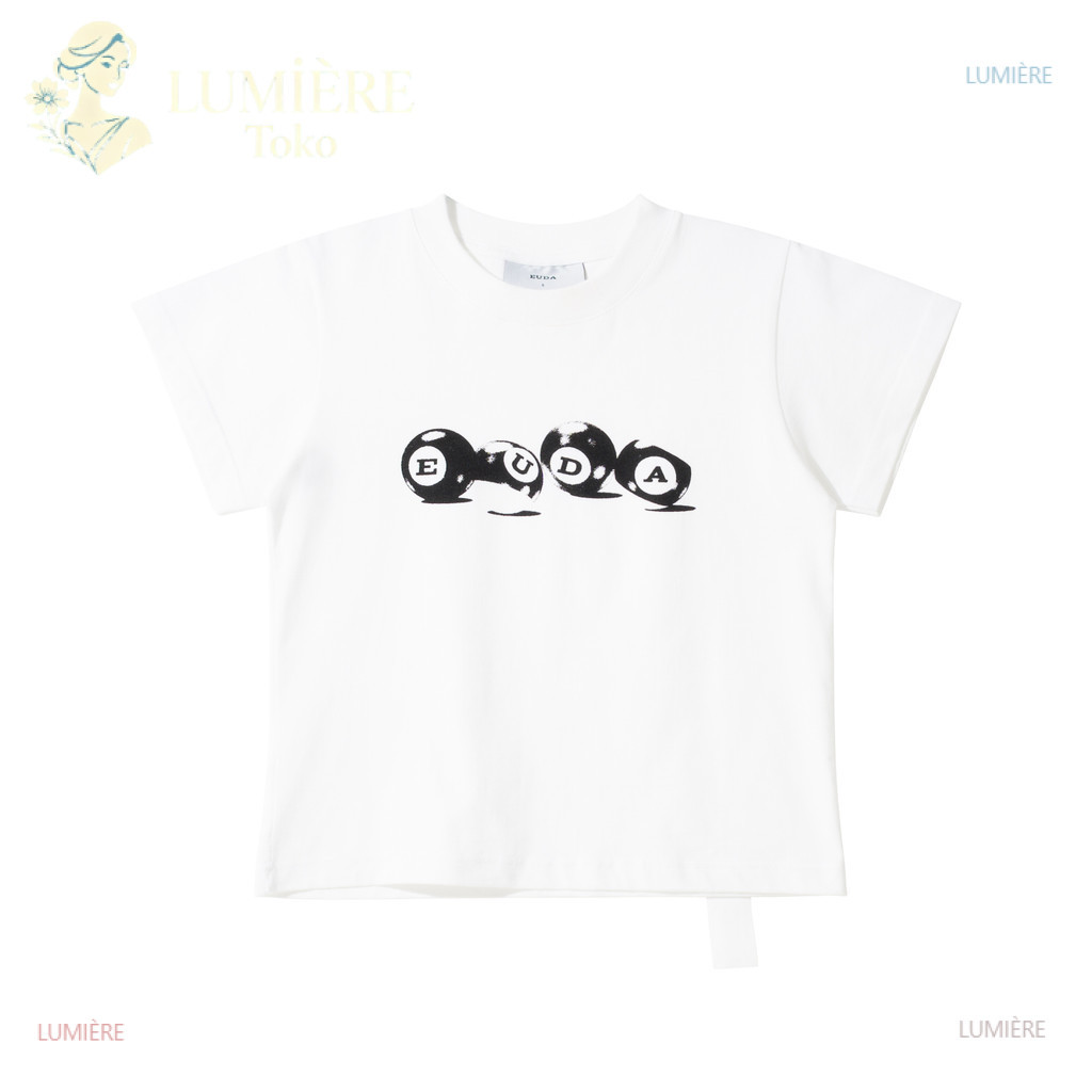 COD(dikirim dalam 24 jam)LUMIÈRE Toko Billiard White Baby Tee