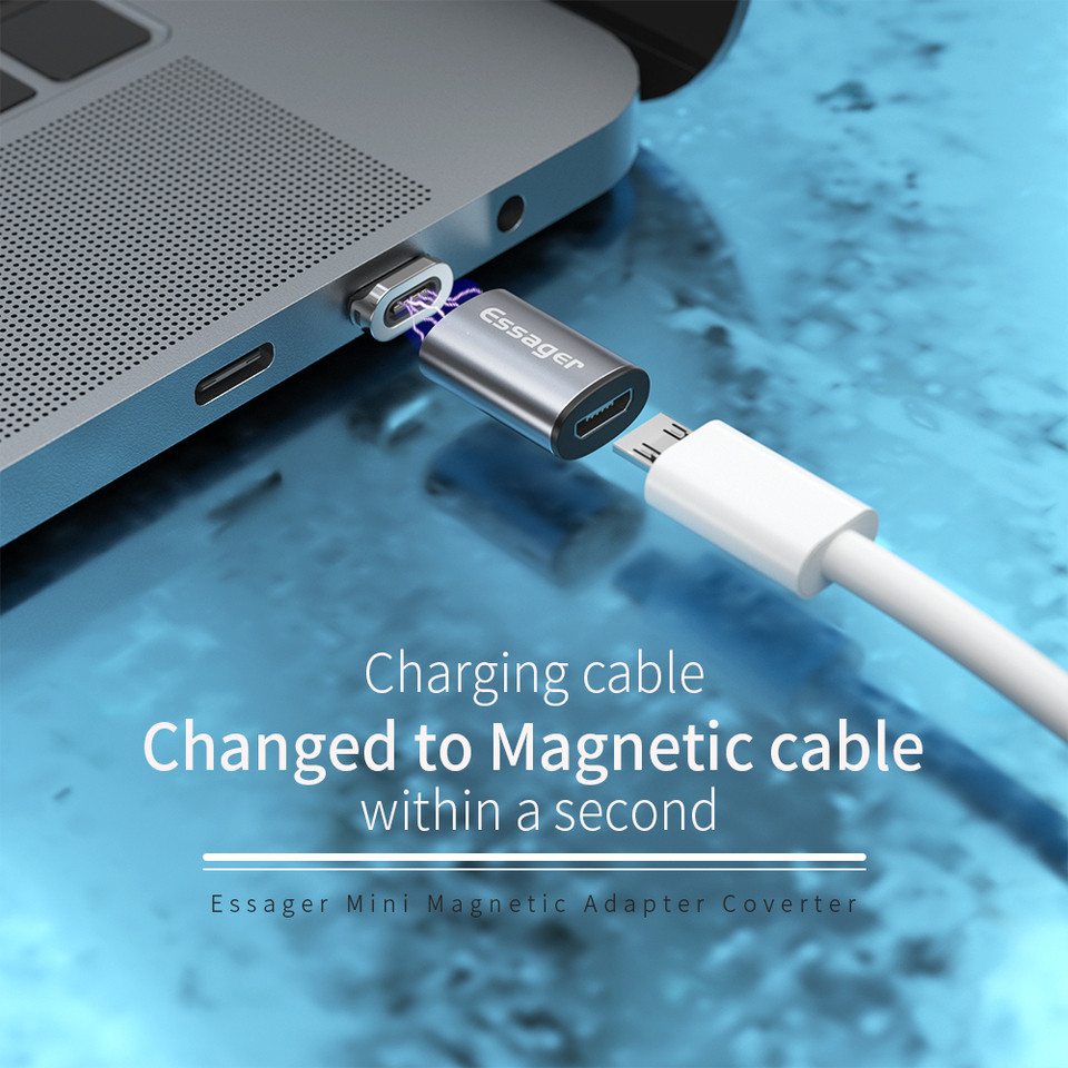 Essager Micro USB Magnetic Adapter Magnet MicroUSB Female To Type C Male Converters For iPhone Xiaom