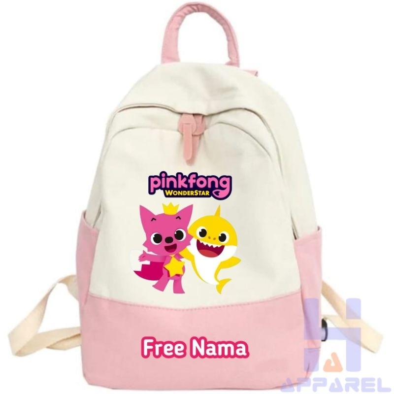 TAS RANSEL ANAK PINKFONG BABY SHARK - TAS RANSEL ANAK SEKOLAH TERBARU - LALUCU CLOTH